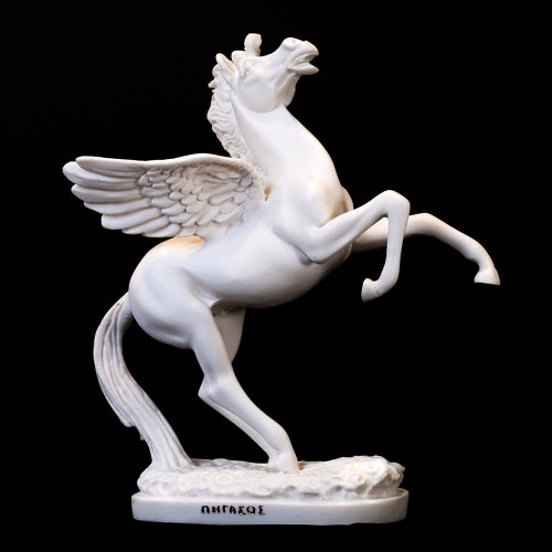 PEGASUS GREEK ALABASTER STATUE - AL051N1107