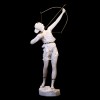 ARTEMIS (DIANA) WITH GOLD DECORATION GREEK ALABASTER STATUE- AL051N1205