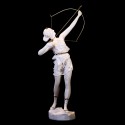 ARTEMIS (DIANA) WITH GOLD DECORATION GREEK ALABASTER STATUE- AL051N1205