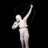 ARTEMIS (DIANA) WITH GOLD DECORATION GREEK ALABASTER STATUE- AL051N1205