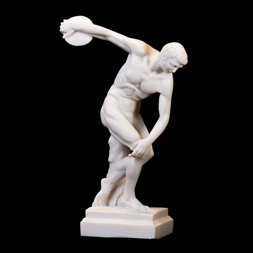 Discobolus of Myron alabaster statue - AL051N803