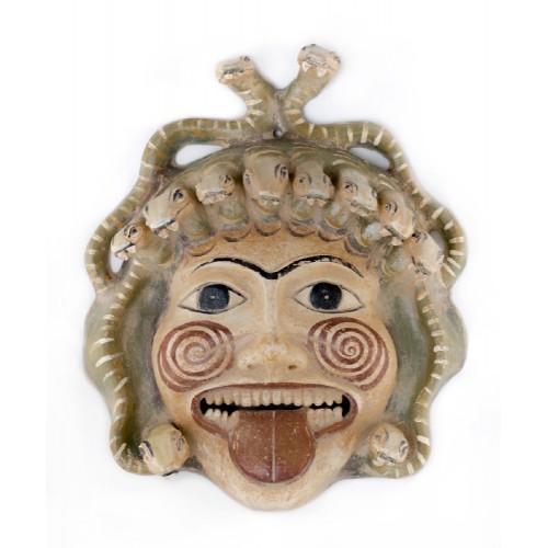 Ceramic MEDOUSA MASK Hand Made 33x32x4 cm- MYC053KOD1018 