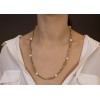  Silver gold plated necklace with Pearls- ΚΟ021ΚΟ00044.4.GR