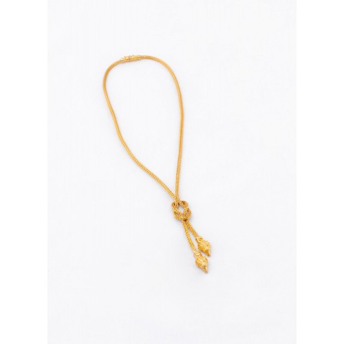 Knot of Hercules and Rams silver gold plated necklace - ΚΟ024ΚΟ00.20.20.GR