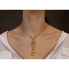 Knot of Hercules and Rams silver gold plated necklace - ΚΟ024ΚΟ00.20.20.GR