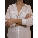 Meander sterling silver 925 gold plated handmade chunky bracelet inspired from the Greek key 