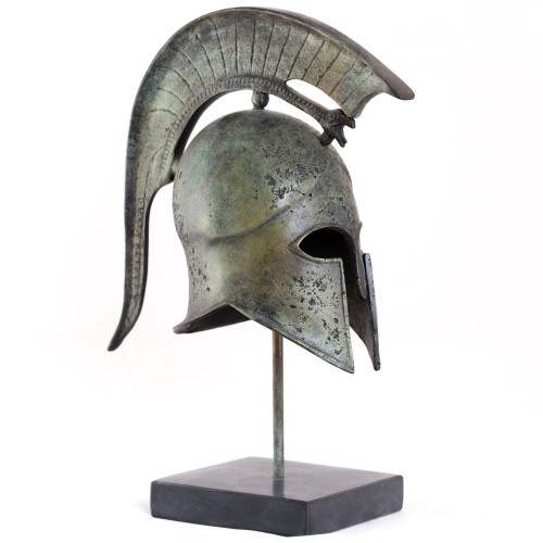 Helmet with griffin with griffin on marble base -  SM052BR00025