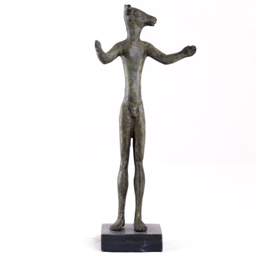 Minotaur Bronze Statue on a black marble base - BR052CODE00036