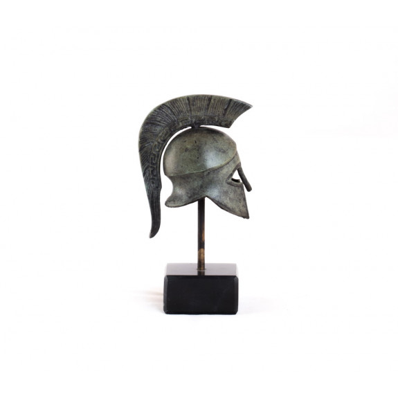Bronze helmet on marble base - SM052BR00022