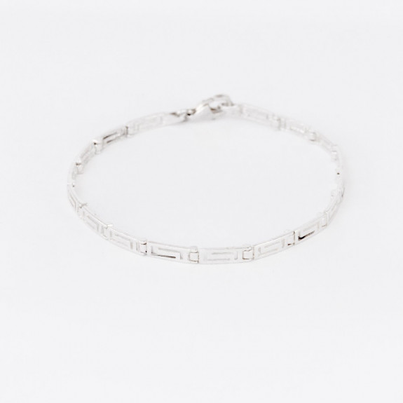 Meander sterling silver 925 handmade bracelet  -  ΒΡ050ΒΡ3.4.7GR
