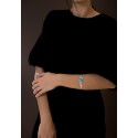 Meander with Turquoise stone sterling silver 925 handmade bracelet  -  ΒΡ050ΒΡ83.16GR