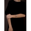 Dolphin pair Sterling Silver 925 handmade BENDABLE bracelet - BP050ΧΕ126.11.5GR 