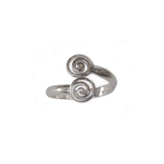 SILVER SPIRAL GREEK RING DA049CODPH36