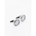 Athena silver coin cufflinks - MK050MK13.16.6.GR 