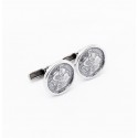 Alexander the Great coin silver cufflinks - MK050MK15.14.3.GR  