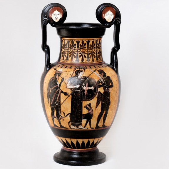 ATHENA AND HERCULES BLACK FIGURE AMPHORA CLV058C0DPH19
