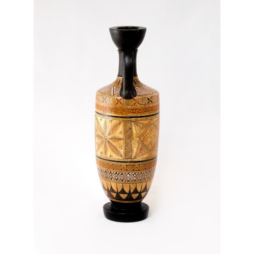 geometric handmade ceramic Lekythos - GV058COD134-28
