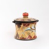 Minoan pottery ceramic box Decorated with dolphins - MYC065COD373/B