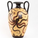 Minoan Art Pottery Amphora Vase  with Octopus  museum copy Handmade in Greece - MYC065COD105/3 