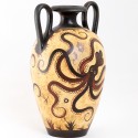 Minoan Art Pottery Amphora Vase  with Octopus  museum copy Handmade in Greece - MYC065COD105/3 