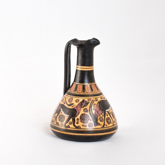 handmade ceramic Corinthian lagini  - CORV058COD95