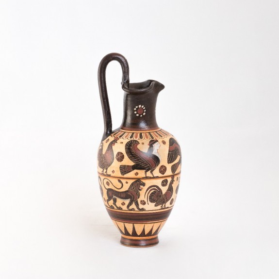 handmade ceramic Corinthian oinochoe  - CORV058COD96