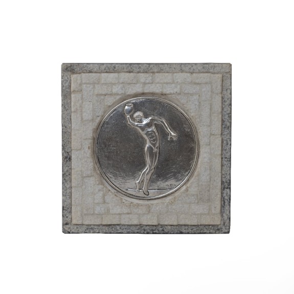 WALL RELIEF ITH SILVER DISCOBOLE 17X17Χ2 CM.- SM00S01