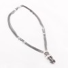 Knot of Hercules Garnet silver necklace - ΚΟ025ΚΟ008.41.2.GR